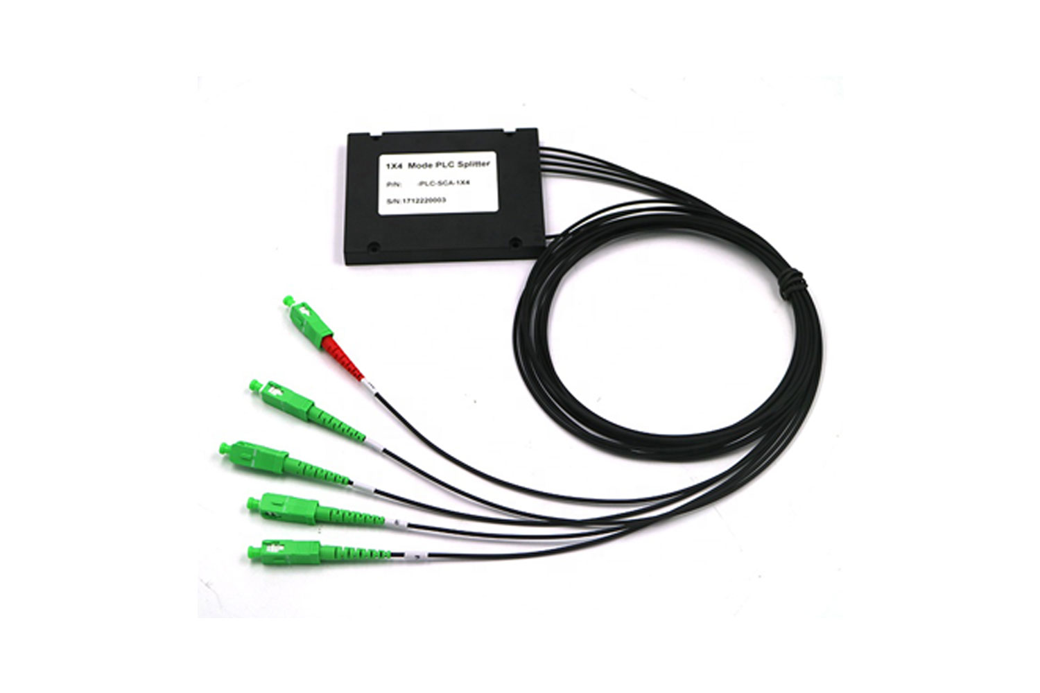 ftth black 4 way abs plc splitters