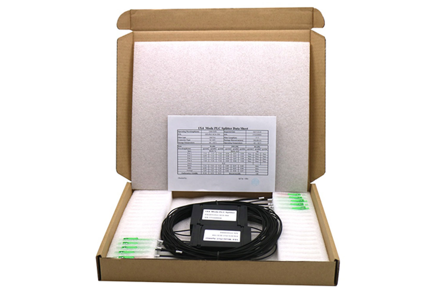 ftth black 4 way abs plc splitters