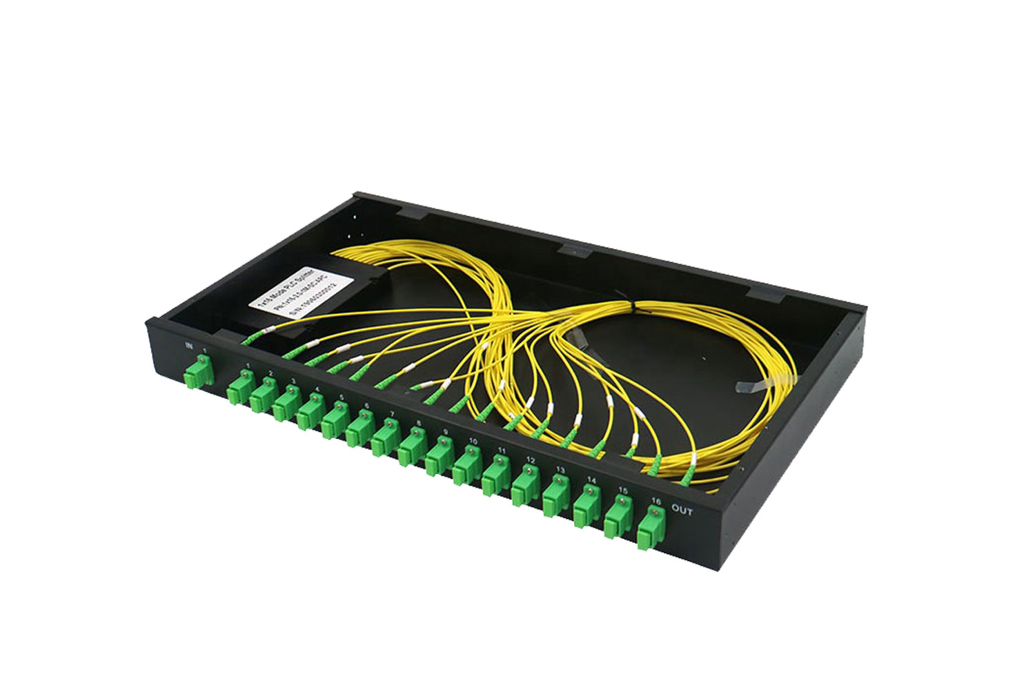 plc splitters rack mount sc apc 16 way ftth