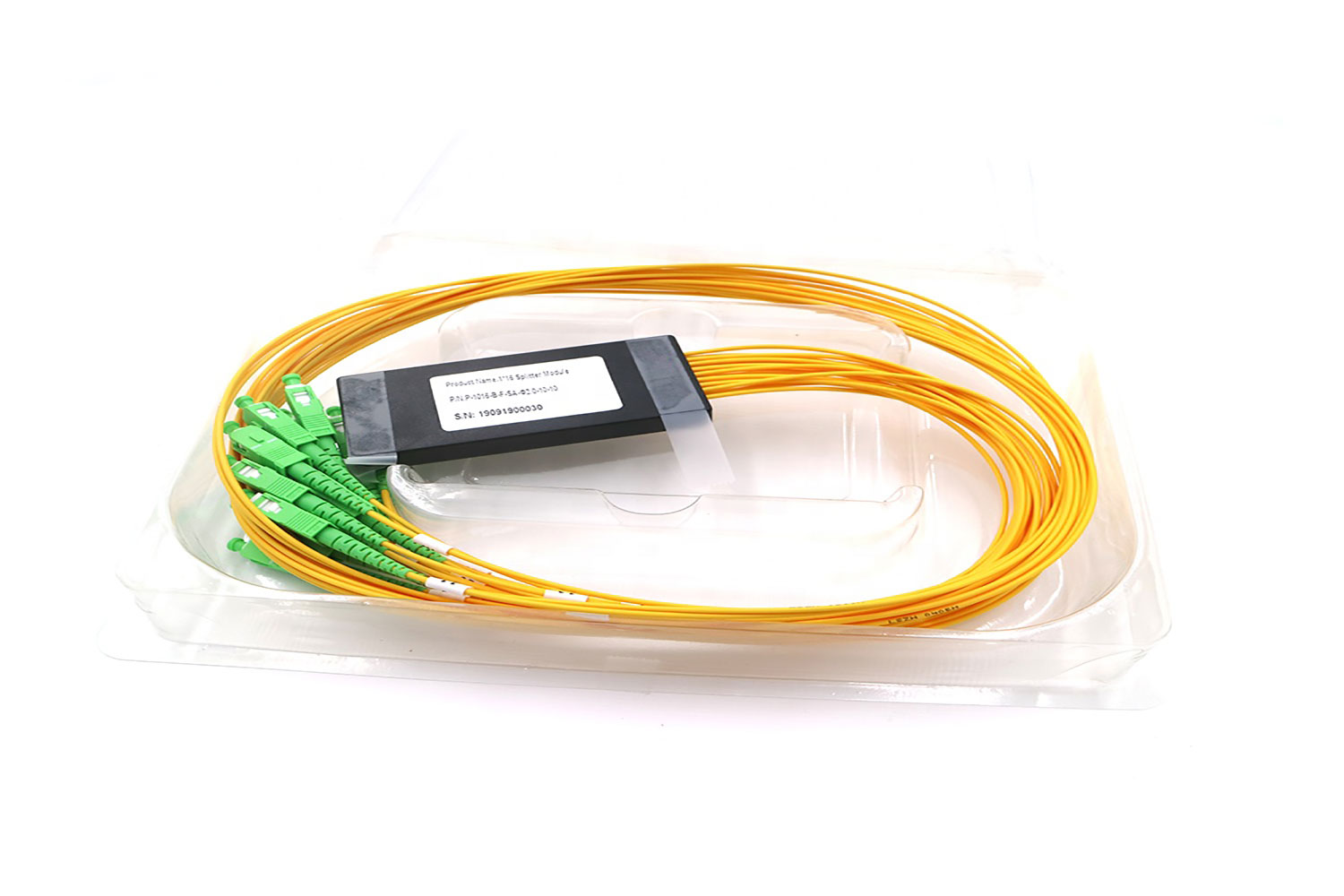 ftth 16 way sc apc fiber optical plc splitters mini abs type