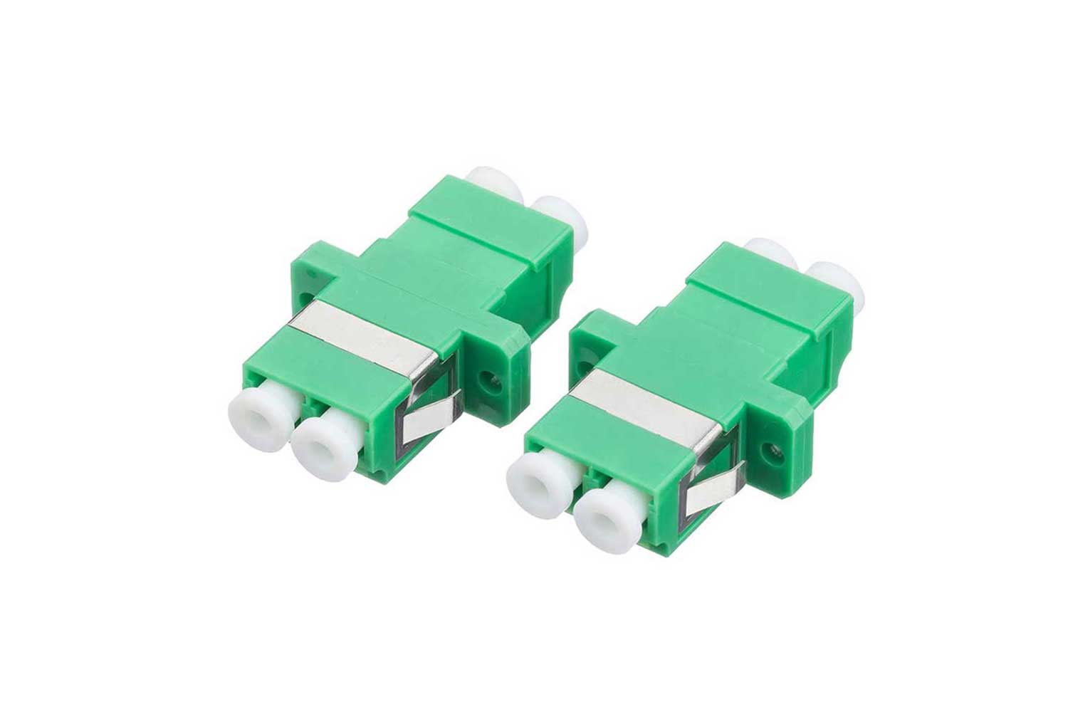 LC APC Adapter Duplex With Flange (1)