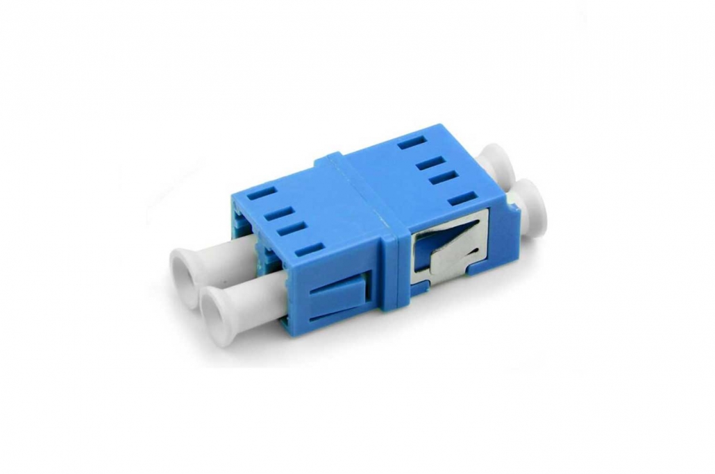 FTTH Fiber Optical LC/UPC Duplex Flangeless Adapter Spring Optical