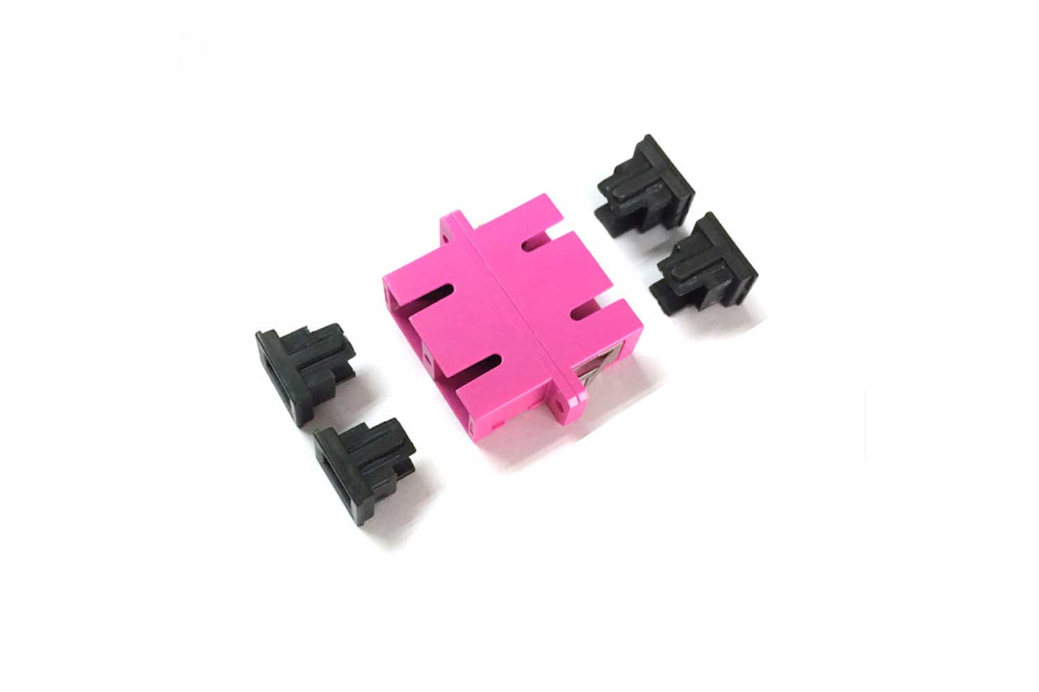 SC OM4 Duplex Adapter With Flange (3)