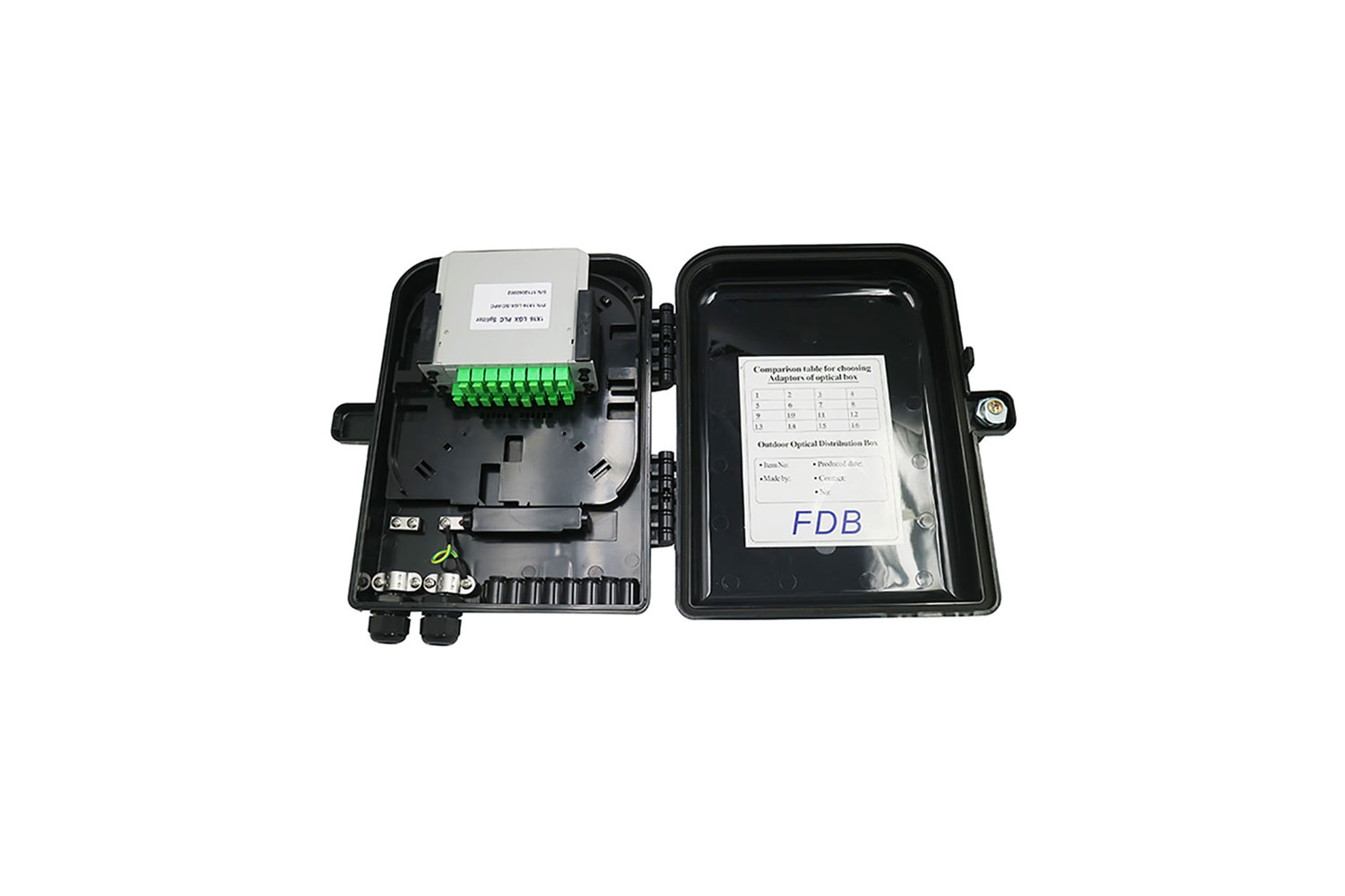 SP 1606 16B Black Fiber Optic Distribution Box (1)