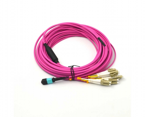 12Core Mpo Lc Om4 Pink 4.5mm Patch Cable 2