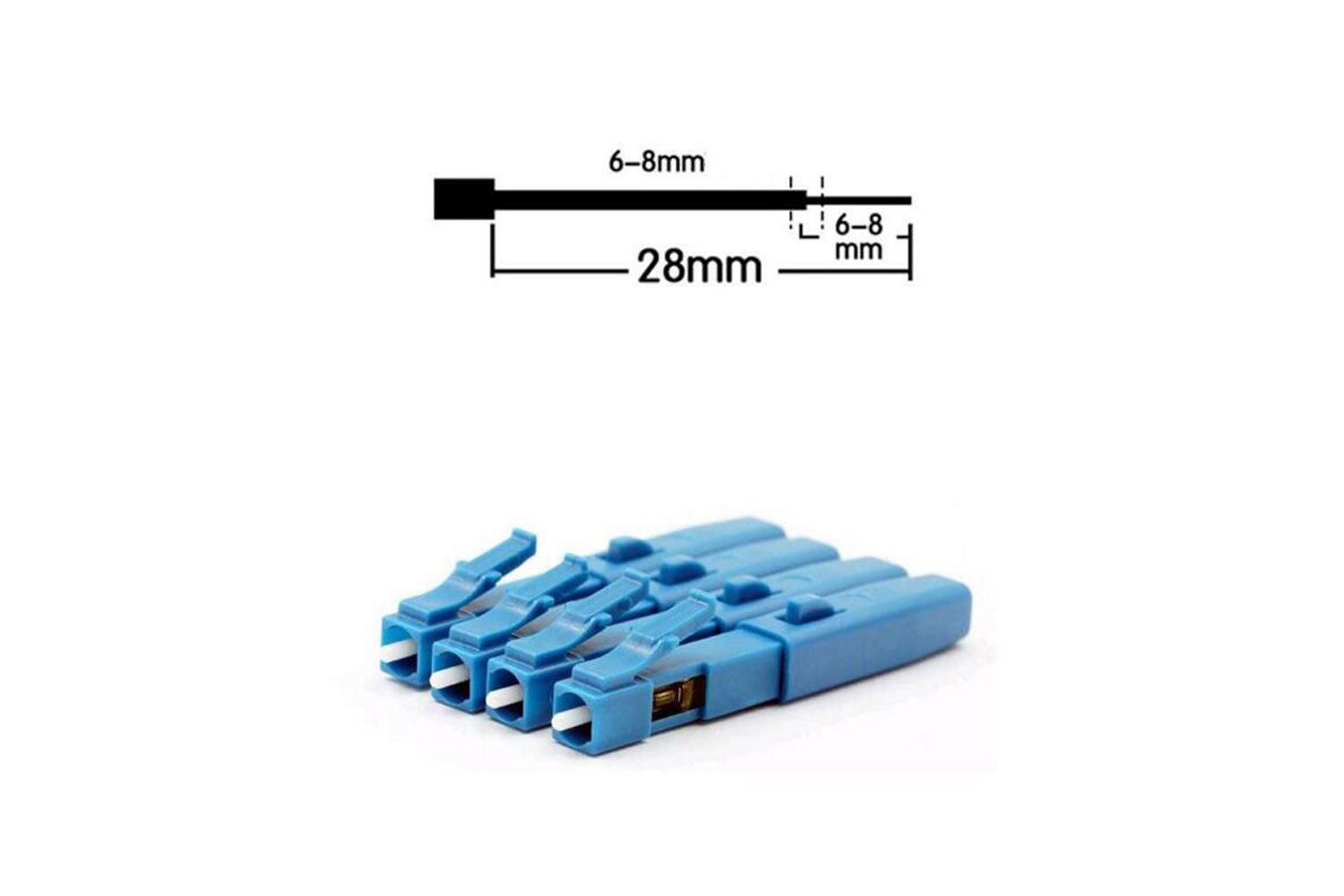 LC/APC Fast Connector Used for 0.9 Round Cable – Spring Optical
