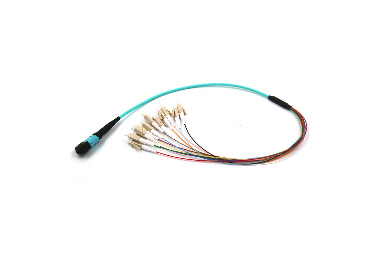 12Core MPO/MTP to LC OM3 Fiber Optical Harness Cable Spring Optical